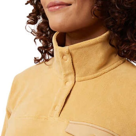 NWOT 32 Degrees Fleece Pullover with Snap Buttons | Mustard - Picture 5 of 8